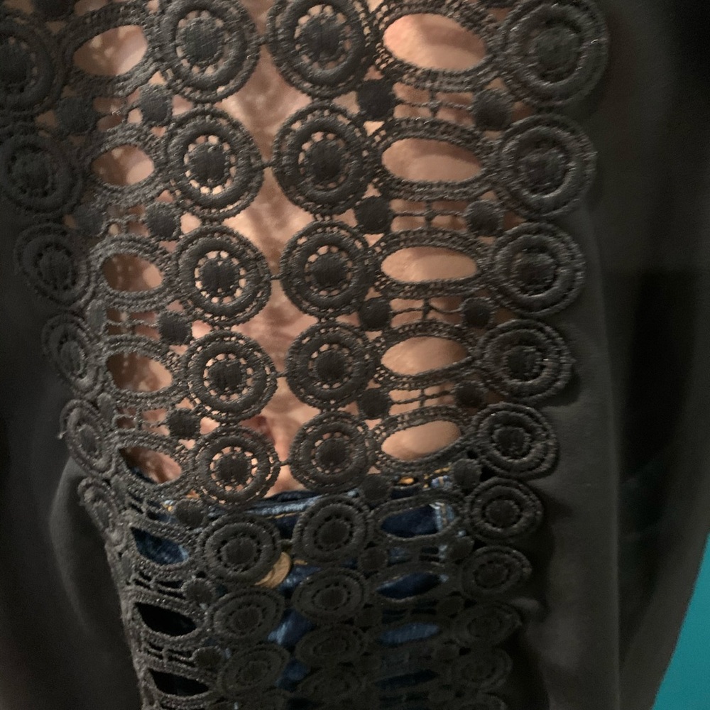 Black long-sleeved classy swimwear/beach coverup